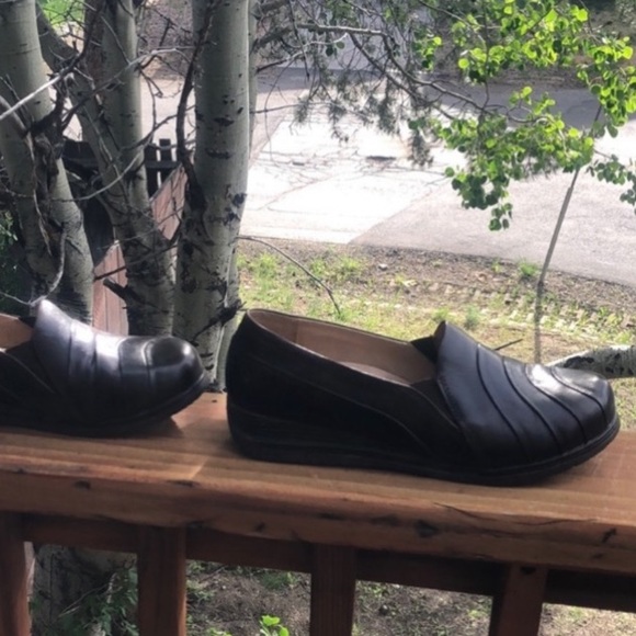 DANSKO Shoes PIA Loafers Leather Dark Brown Slip On Wedge Heel Size 38 - Picture 5 of 12